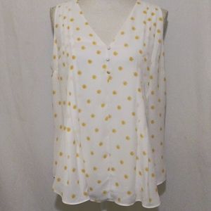 XL Maison Jules Sun Flower Print Sleeveless Top